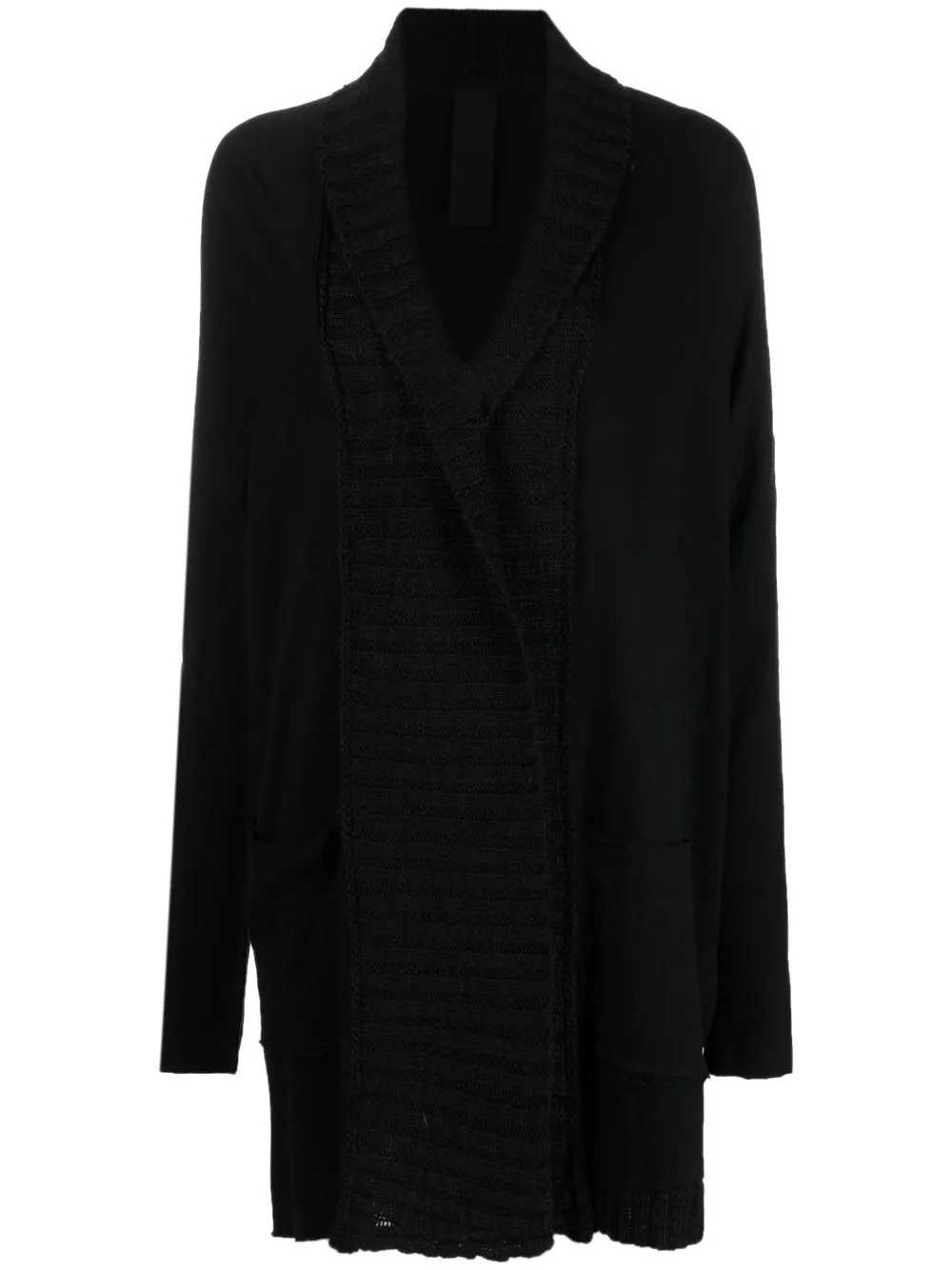 

Rundholz ribbed-trim midi cardigan - Black