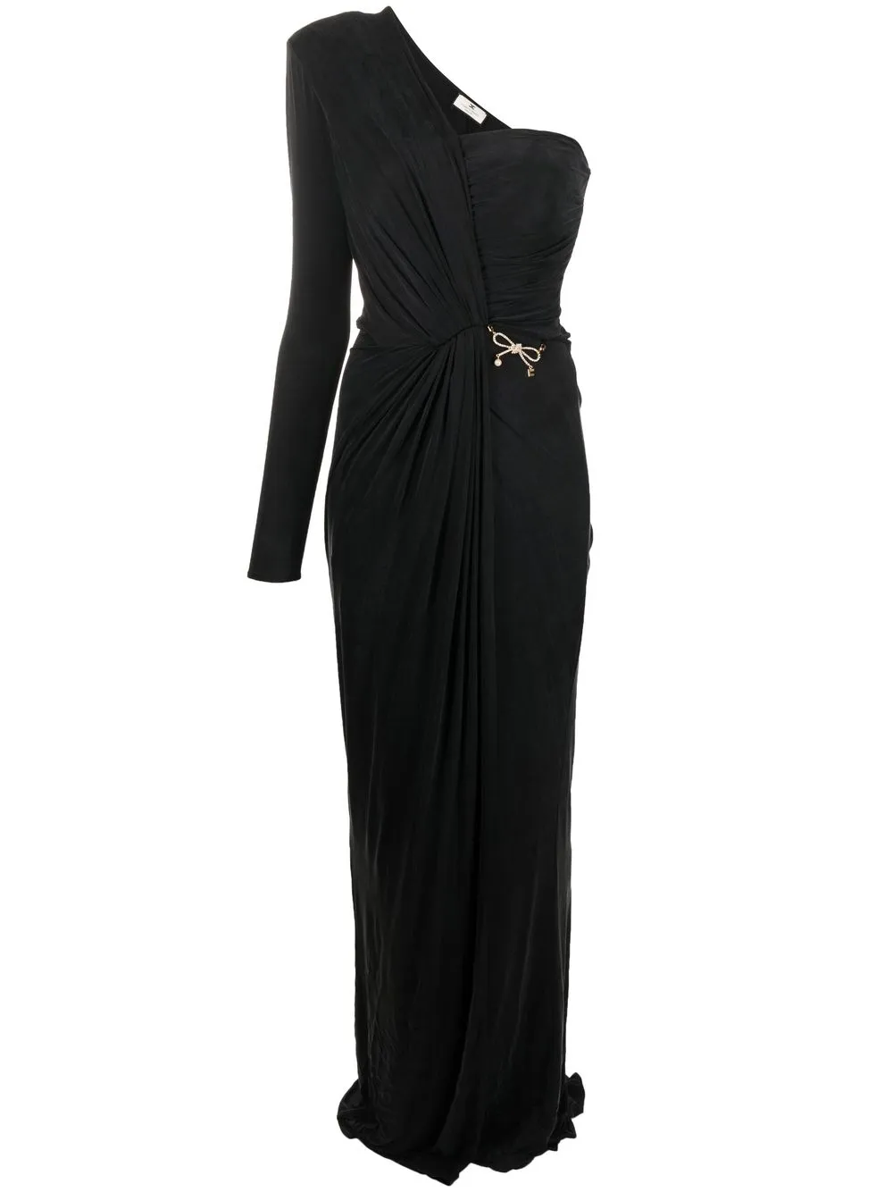 

Elisabetta Franchi one-shoulder evening gown - Black