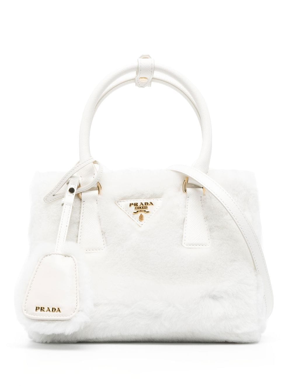 Prada Galleria Shearling Tote Bag - Farfetch