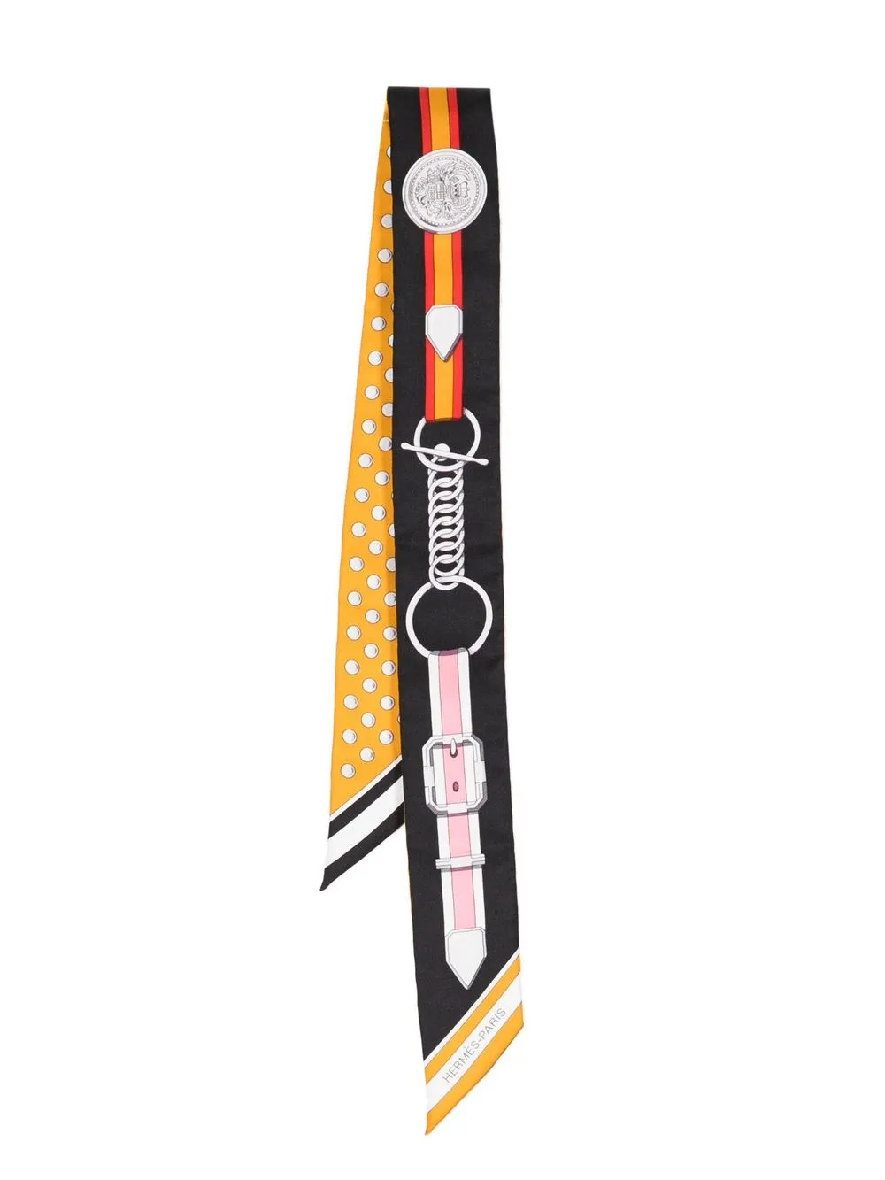 

Hermès 1990-2000s pre-owned Grand Tralala Twilly silk scarf - Black