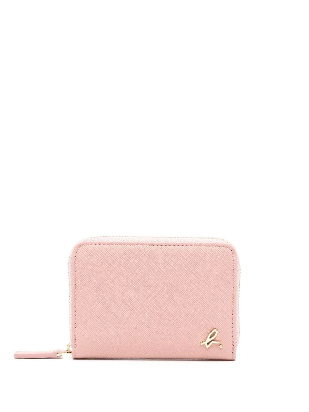 

agnès b. logo-lettering textured wallet - Pink