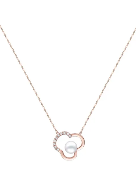 TASAKI 18kt rose gold Chants Akoya pearl and diamond necklace