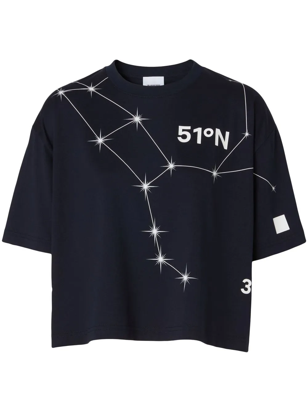 

Burberry constellation-print cropped T-shirt - Blue