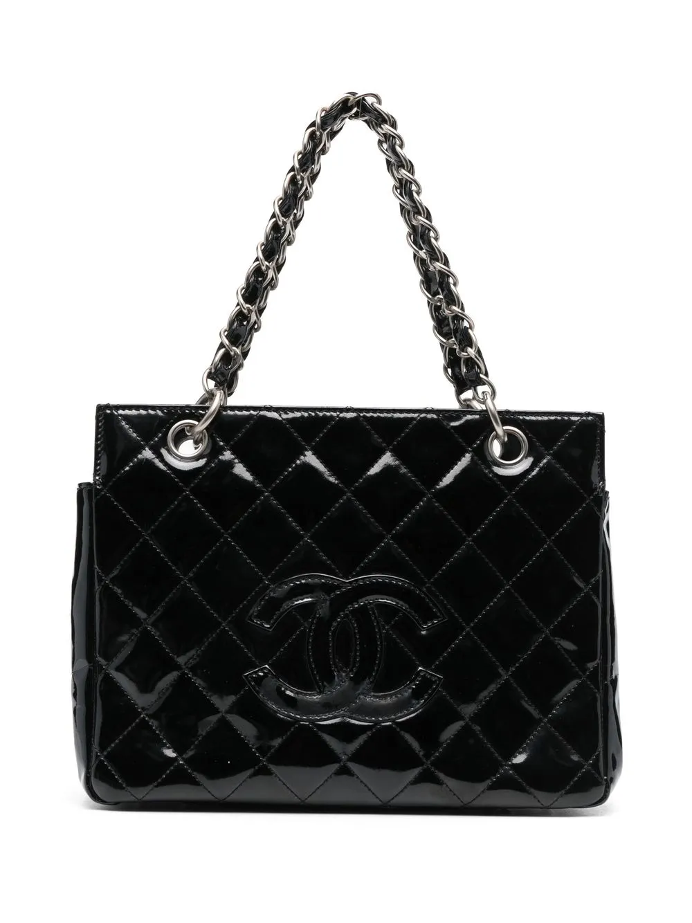 

Chanel Pre-Owned tote con capitonado de rombos CC 2000-2002 - Negro