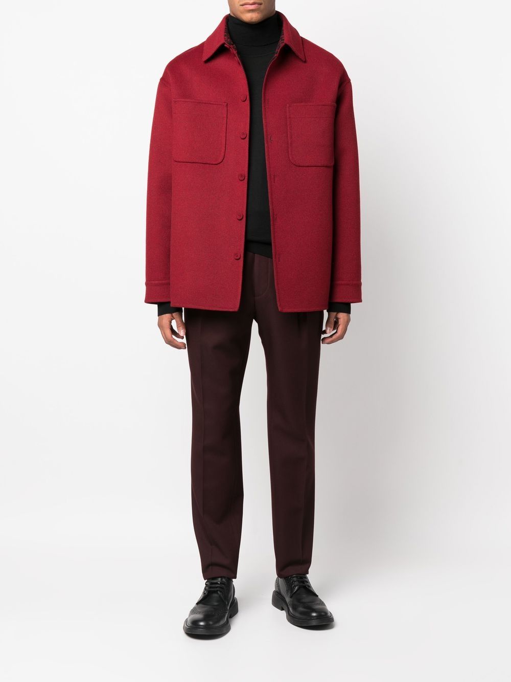 FENDI Shirtjack met knopen - Rood