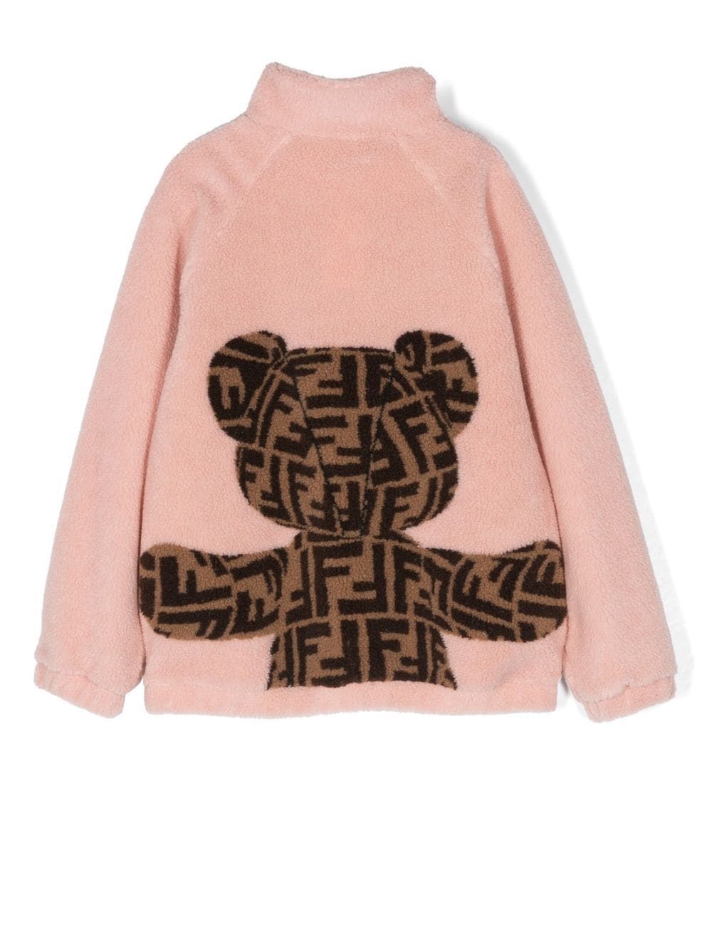 Shop Fendi Ff-logo Fleece Sweatshirt In Pink