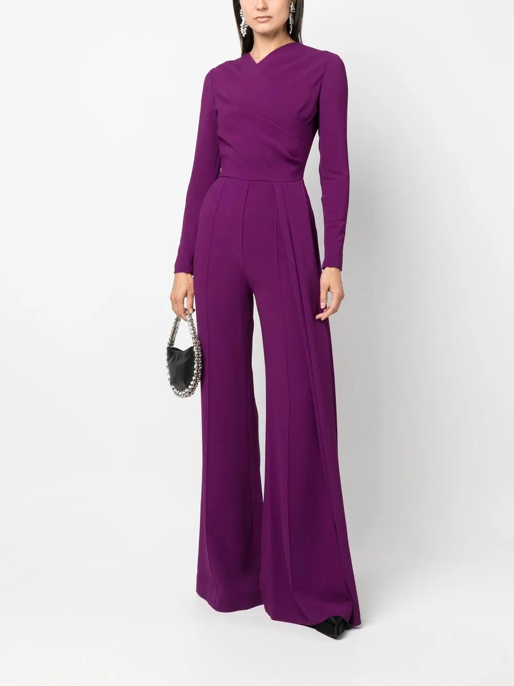 Elie Saab Jumpsuit met lange mouwen - Paars