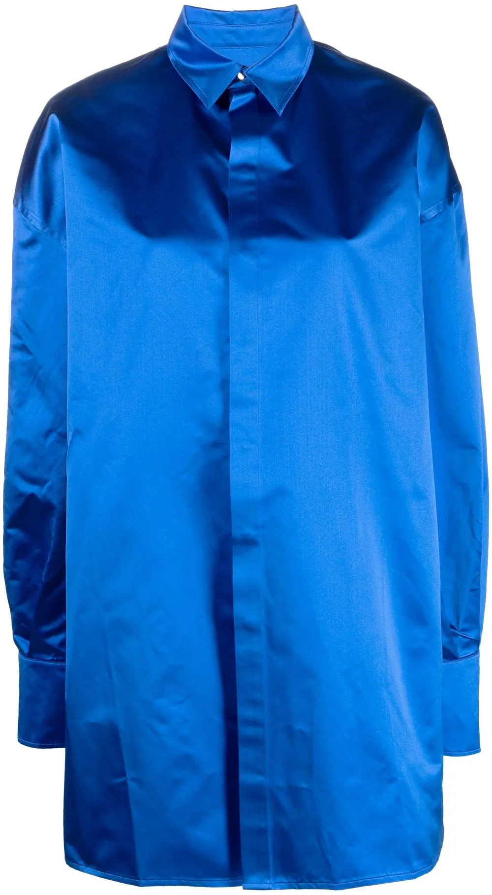 

SA SU PHI Valentina oversize silk shirt - Blue