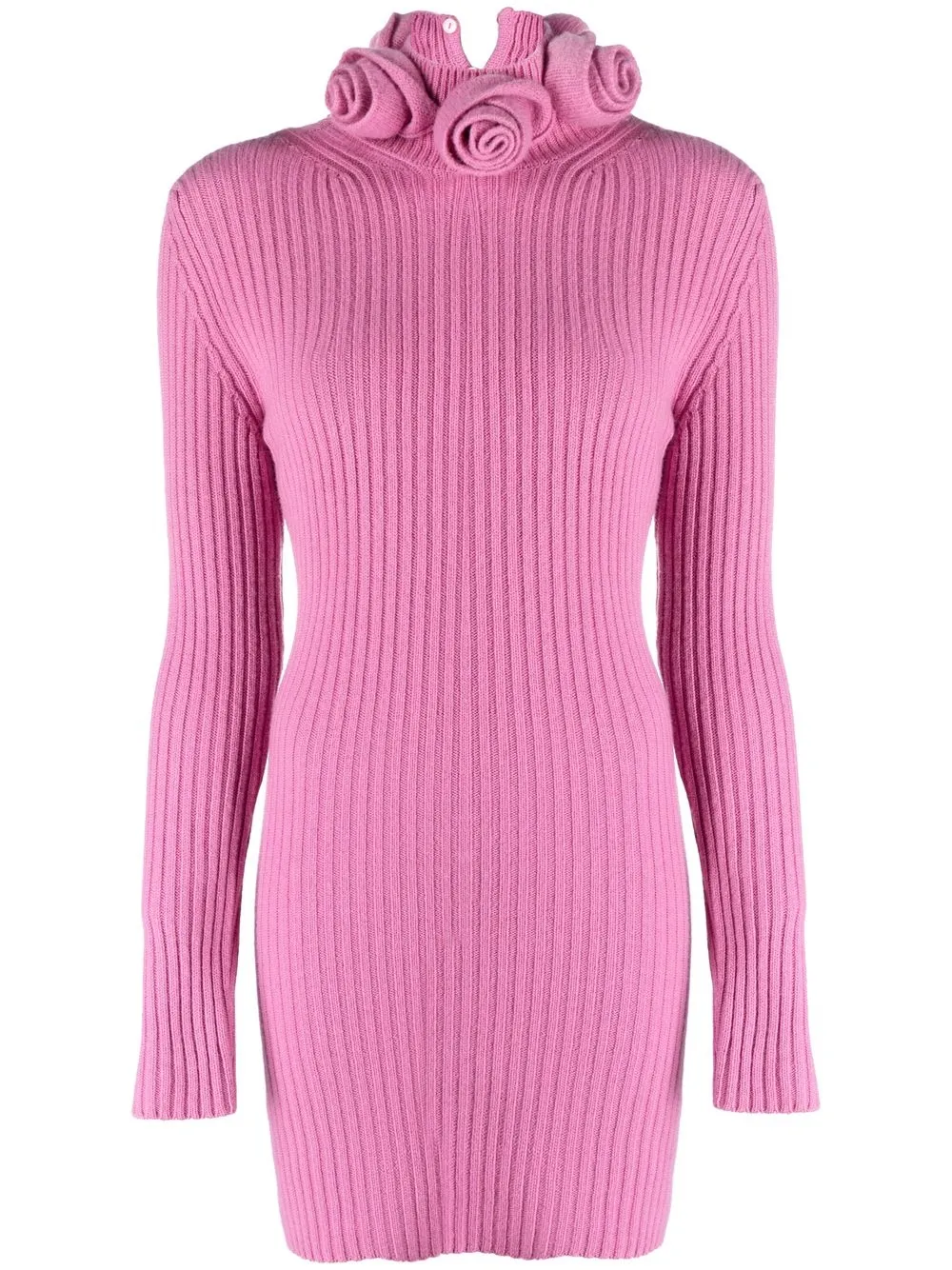 

Blumarine vestido con cuello vuelto - Rosado