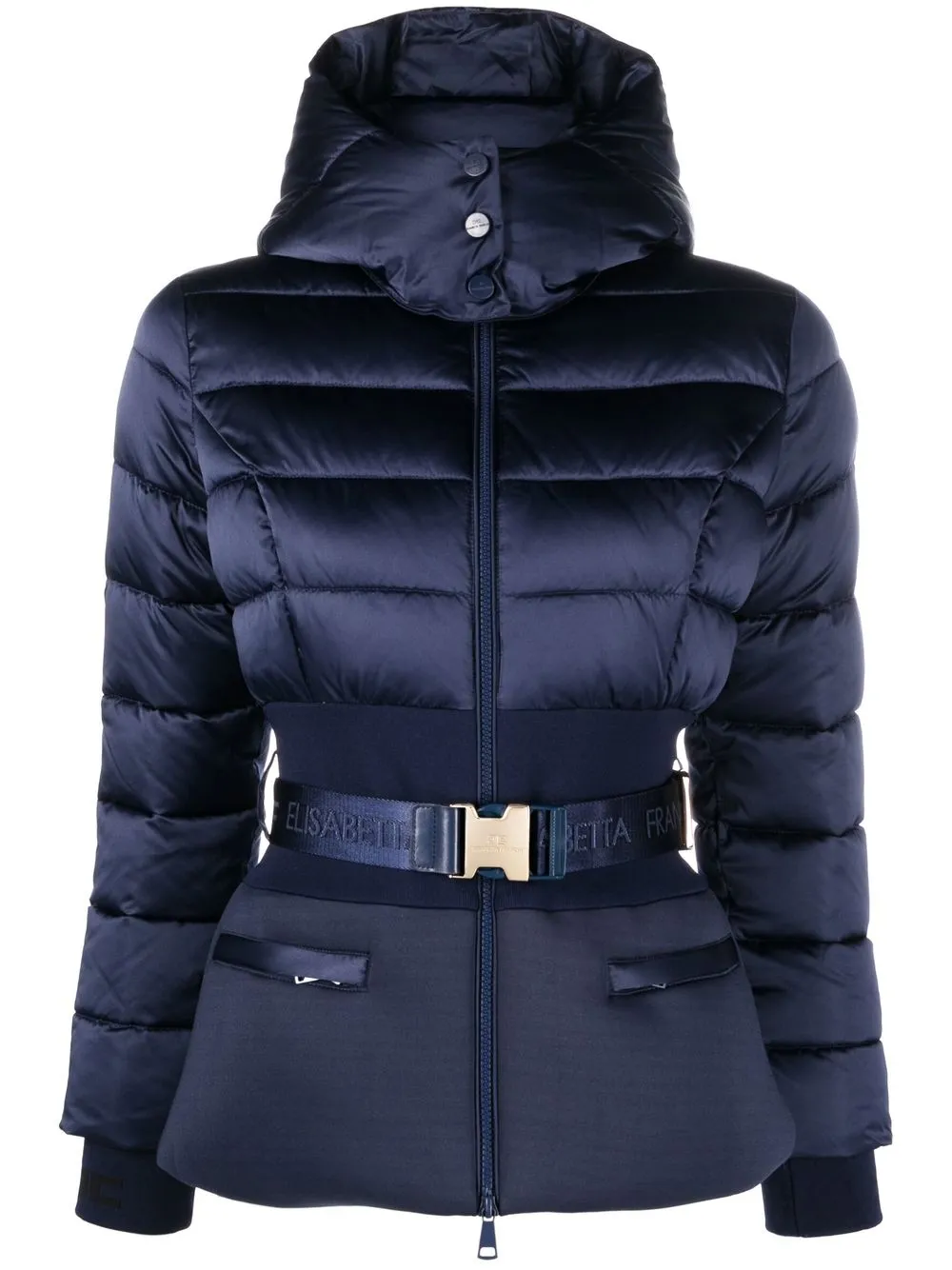 

Elisabetta Franchi hooded puffer jacket - Blue