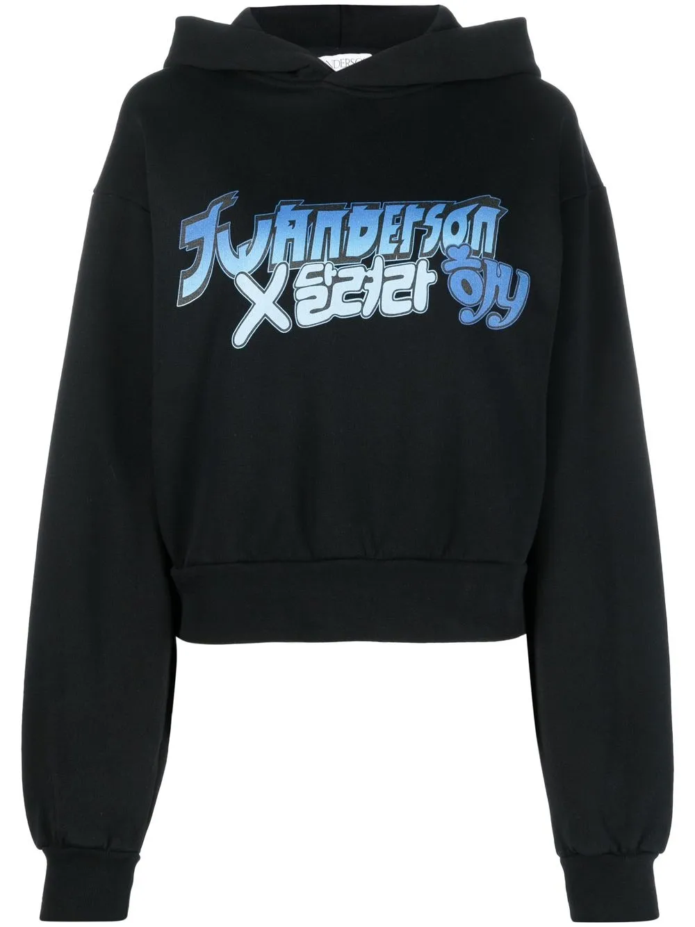 

JW Anderson x Run Hany printed cropped hoodie - Black