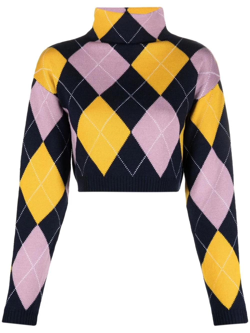 

Ballantyne argyle-check wool jumper - Blue