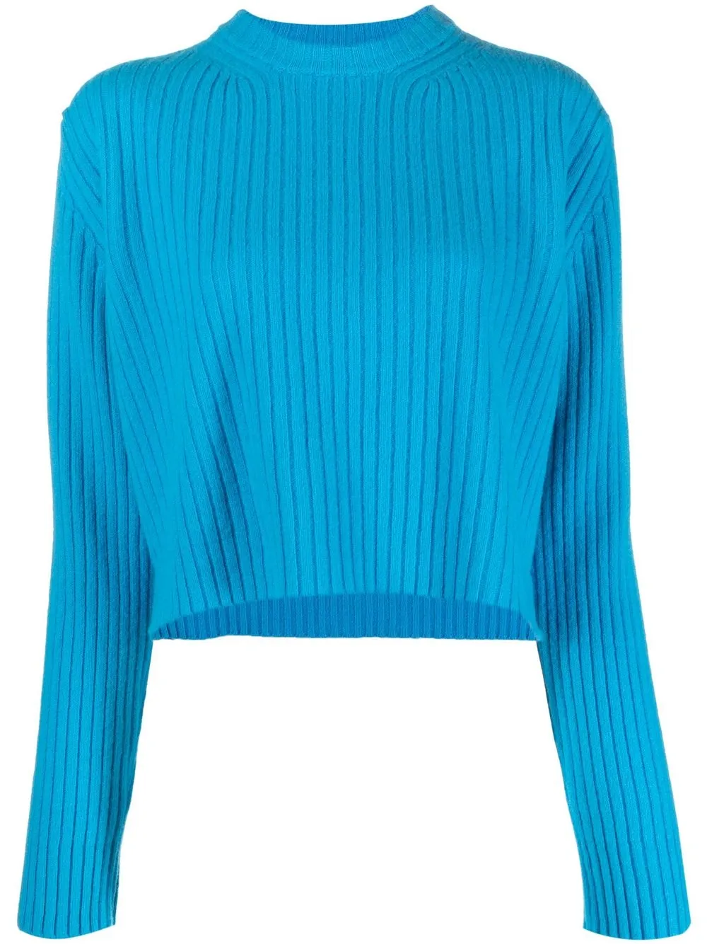 Laneus pull en maille nervurée - Bleu Top Merken Winkel