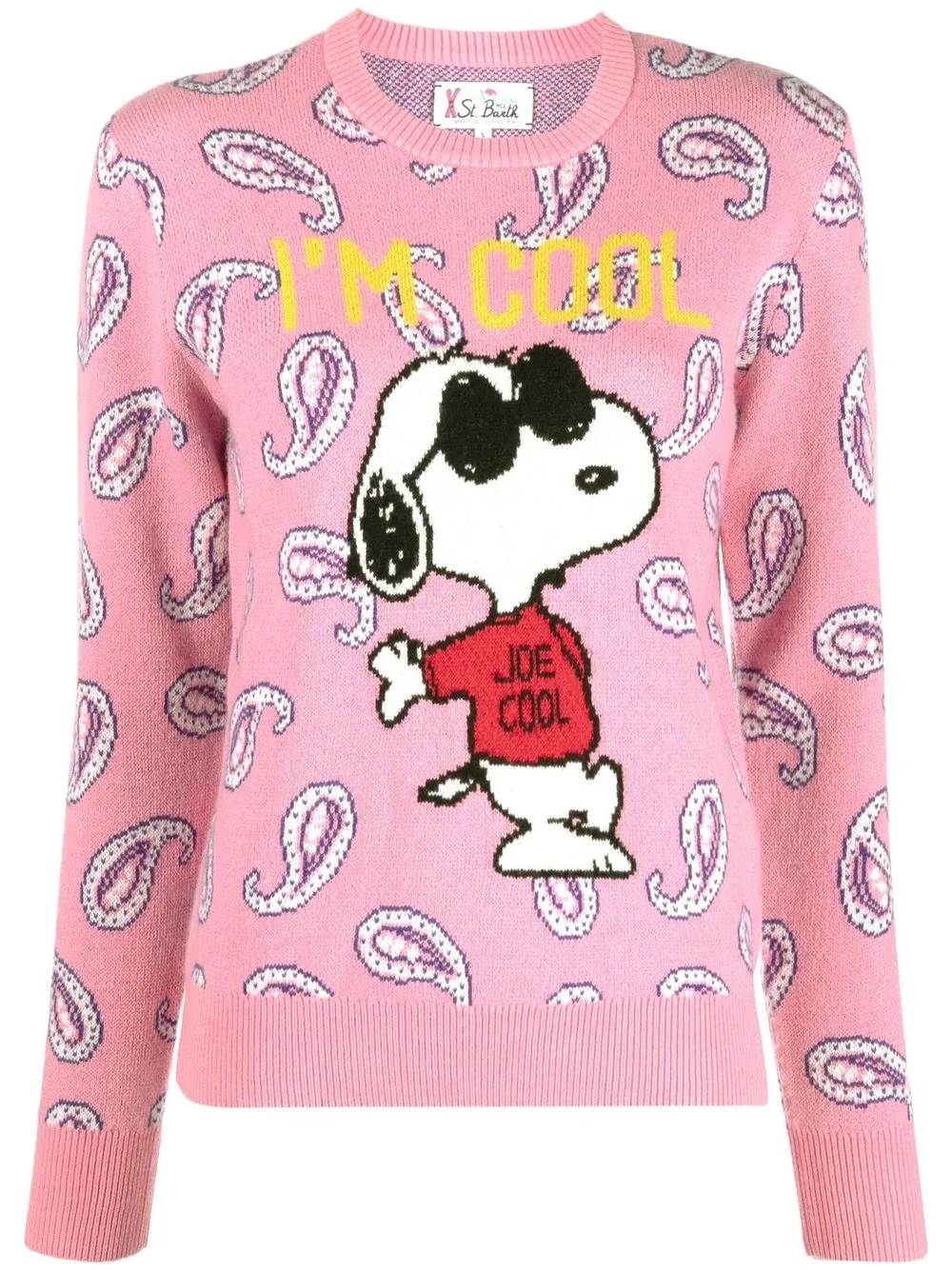 

MC2 Saint Barth suéter tejido con motivo Snoopy en intarsia - Rosado