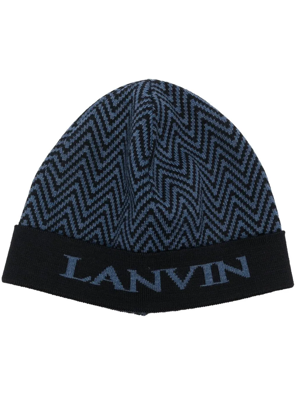 

Lanvin gorro con motivo chevron - Azul