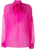 Valentino Garavani tie-fastening sheer blouse - Pink