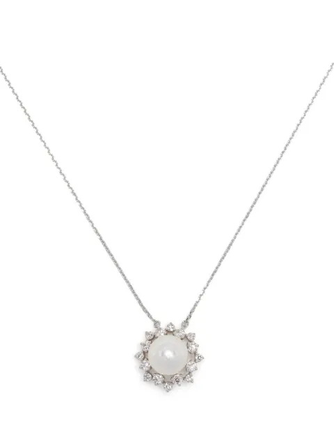 TASAKI 18kt white gold Akoya diamond necklace