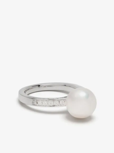 TASAKI 18kt white gold Akoya diamond ring