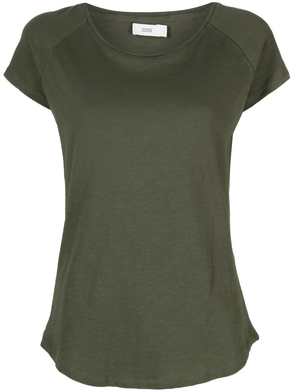 

Closed round-neck cotton T-shirt - Green