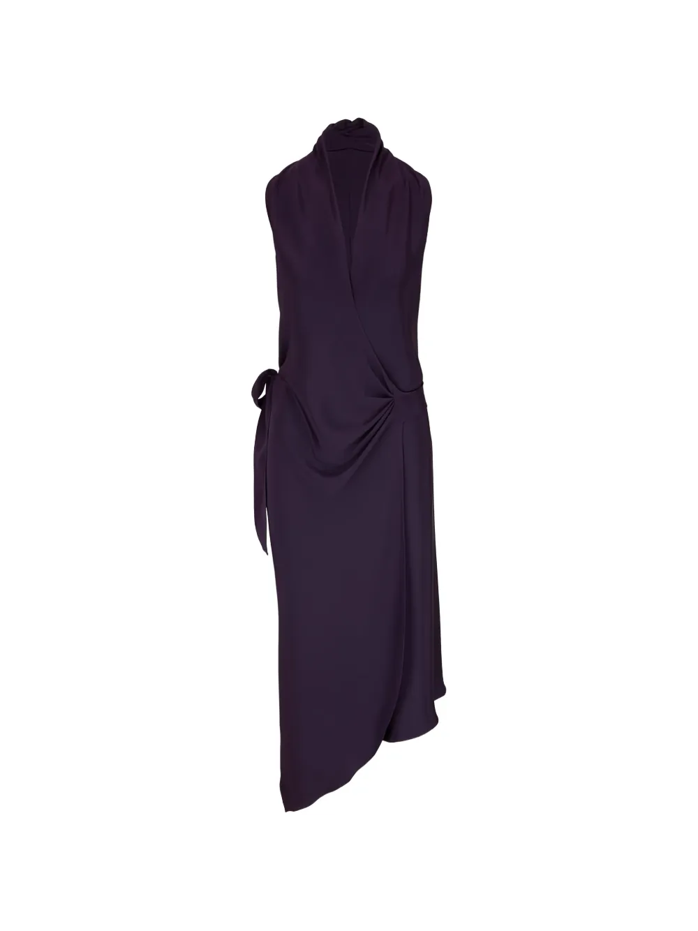Peter Cohen Victor sleeveless wrap midi dress Paars