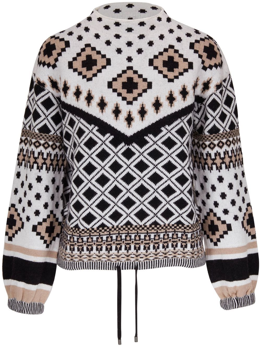 

BOGNER intarsia-knit mock-neck jumper - Neutrals