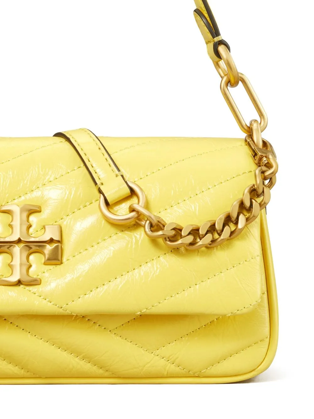 Affordable Tory Burch small Kira Chevron patent flap shoulder bag Women