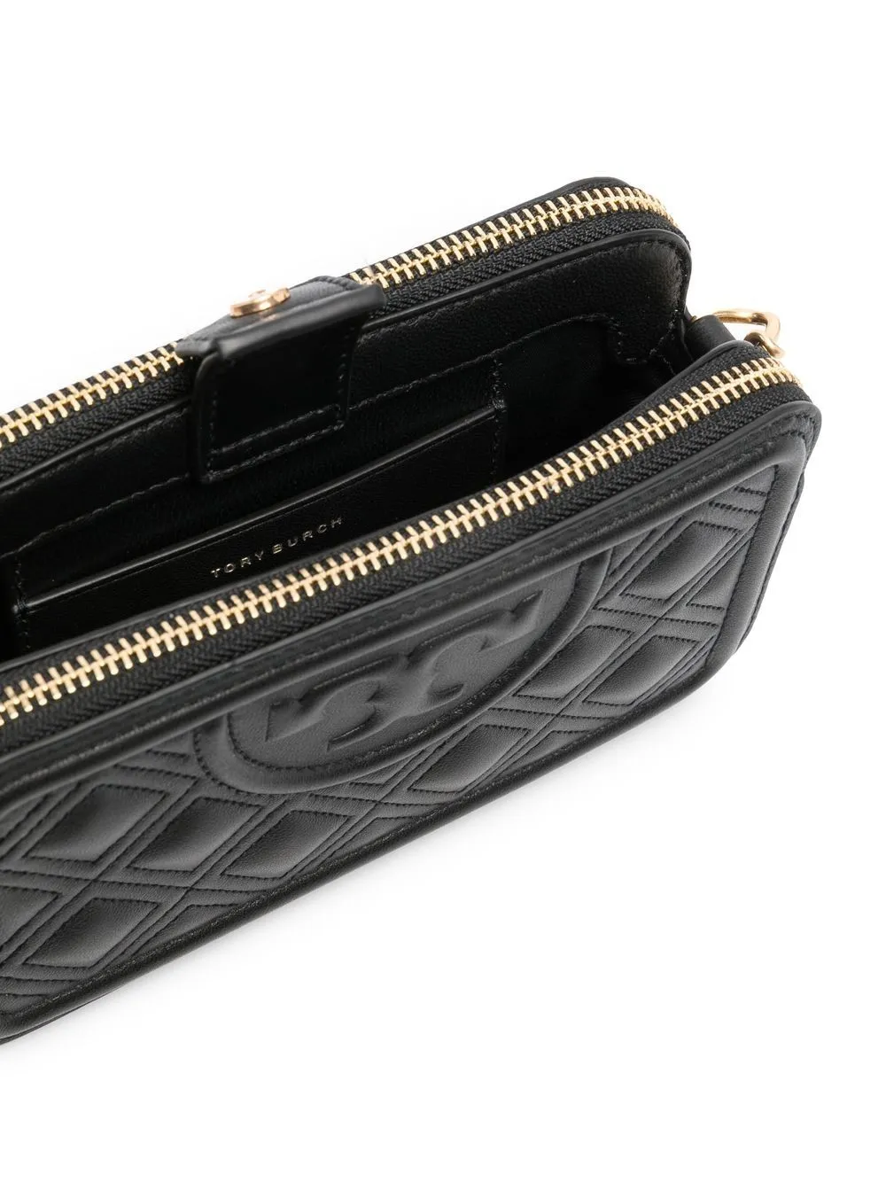 Tory Burch Mini Fleming Doublezip Bag In Black ModeSens