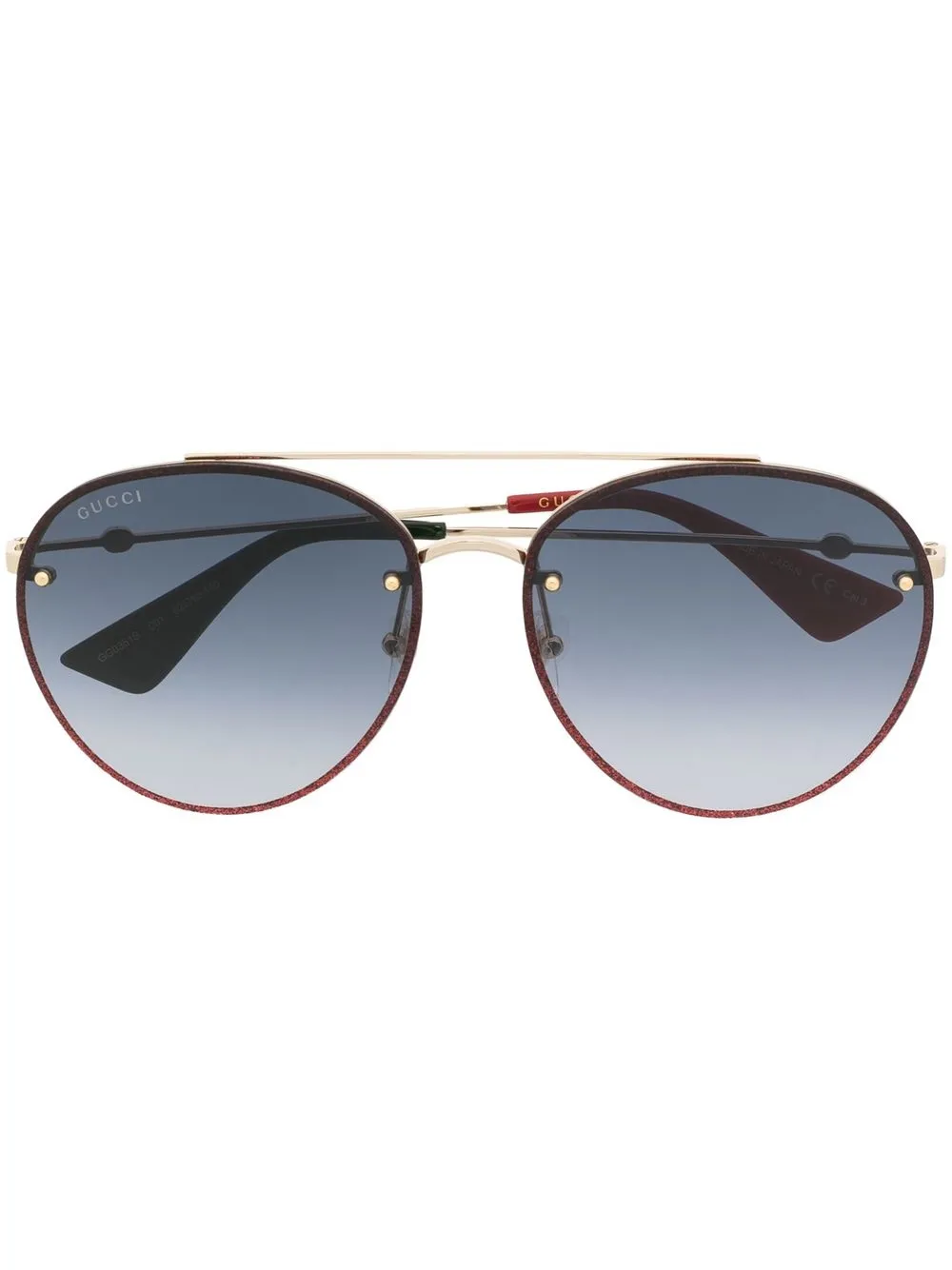 

Gucci Eyewear lentes de sol con armazón redonda - Dorado