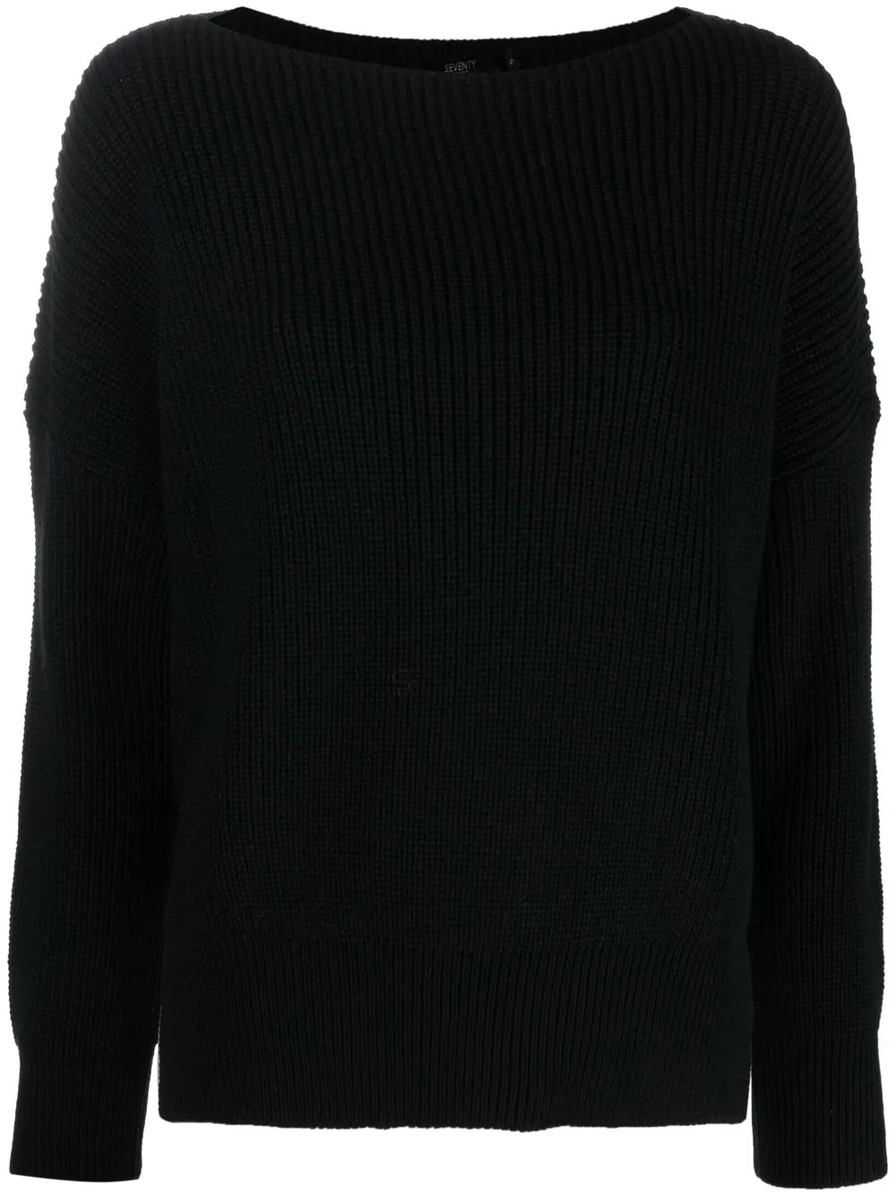 

Seventy chunky-knit boat neck jumper - Black