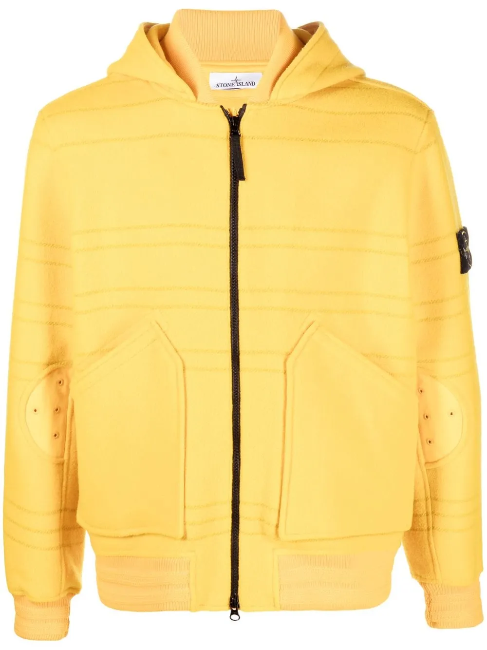 

Stone Island chamarra con capucha y parche del logo - Amarillo