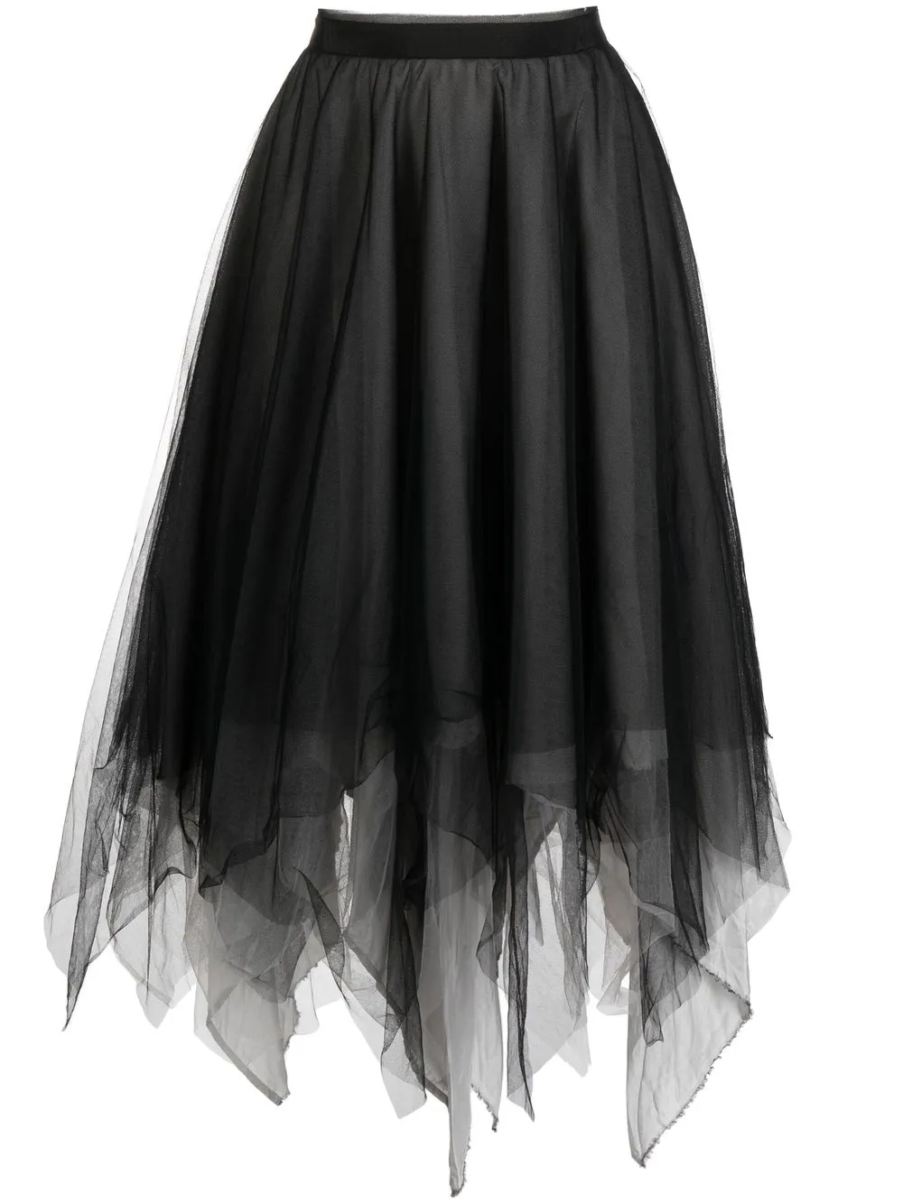 

Marc Le Bihan layered tulle straight skirt - Black