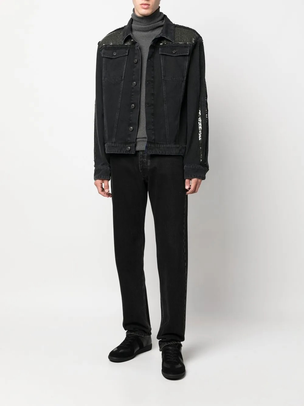 Koché sequin-embellished Denim Jacket - Farfetch