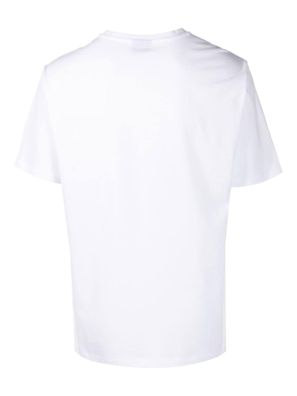 Shop Billionaire Flocked-logo Short-sleeved T-shirt In White