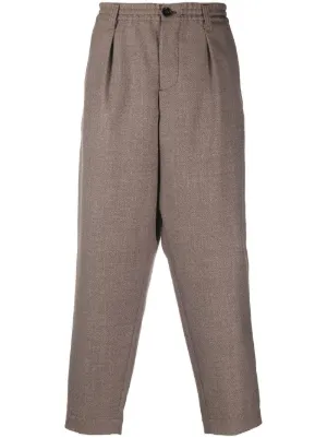 Rier Waxed Poplin Trousers | Grey | FARFETCH