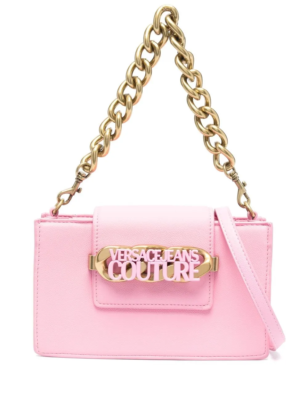 

Versace Jeans Couture chain-link shoulder bag - Pink