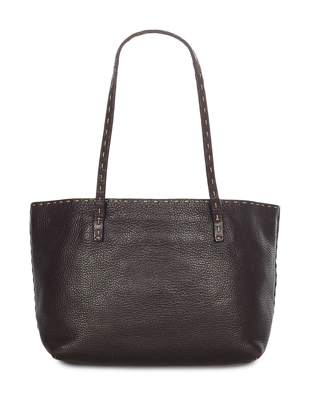 FENDI Vintage Black Selleria Handbag w/ Accent Stitching