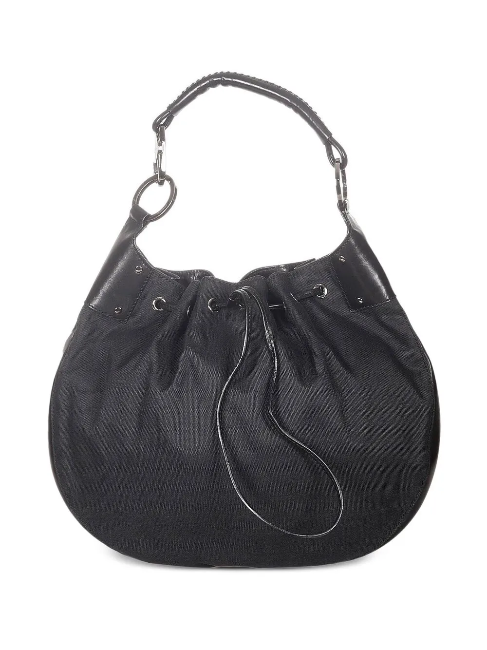 

Gucci Pre-Owned gathered drawstring circular handbag - Negro