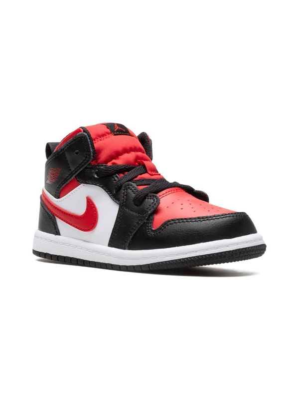 Air Jordan 1 Mid 'Bred Toe' Shoes - 11