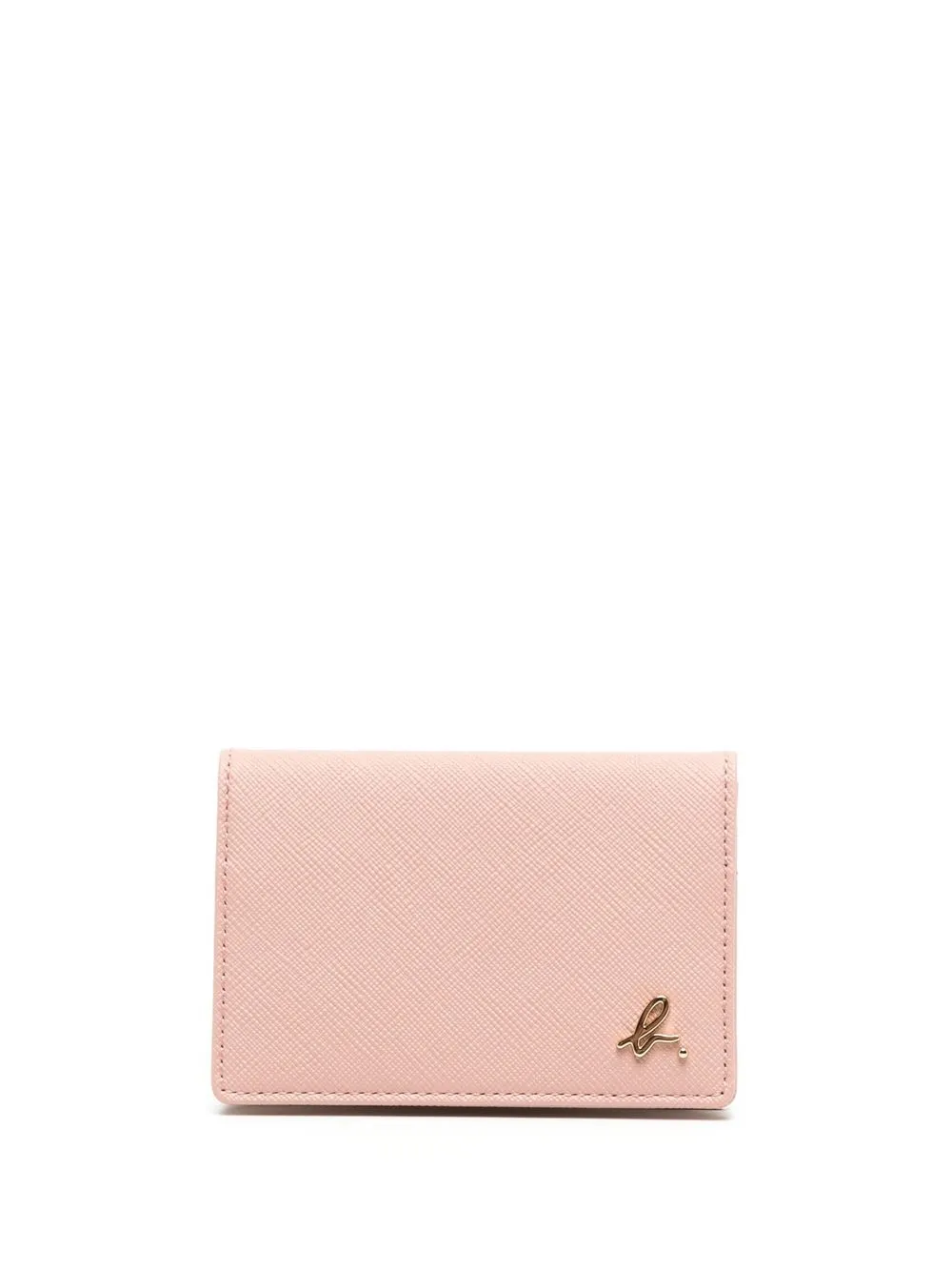 

agnès b. logo-plaque detail wallet - Pink