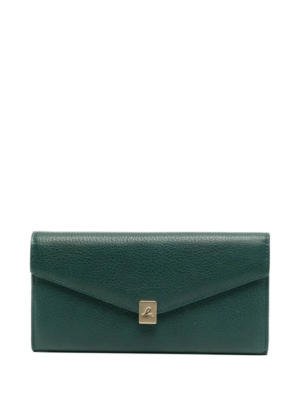 

agnès b. long logo-plaque detail wallet - Green