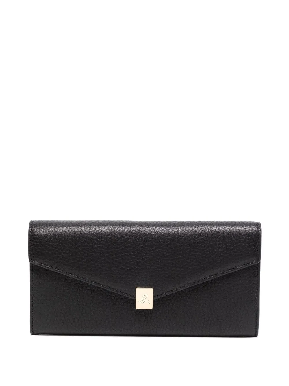 

agnès b. long logo-plaque detail wallet - Black