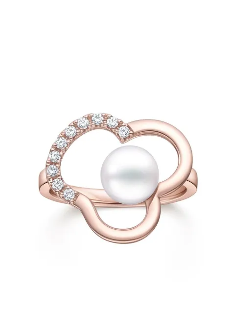 TASAKI 18kt rose gold Chants pearl and diamond ring