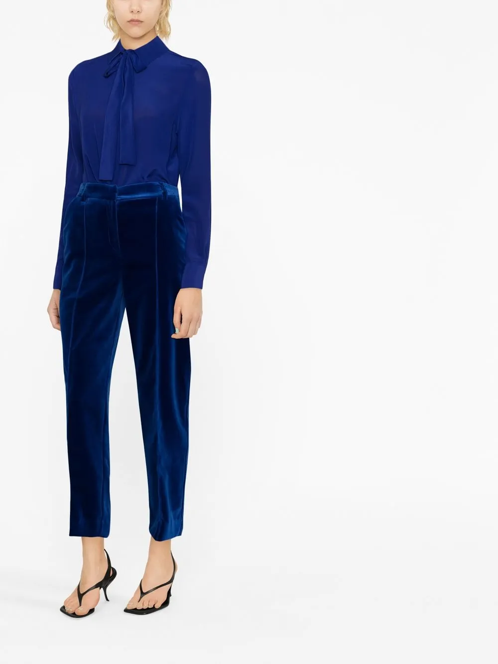 Elie Saab Zijden blouse - Blauw