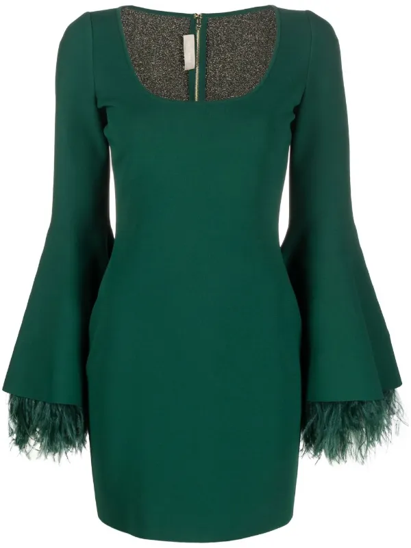 Calvin klein green bell cheap sleeve dress