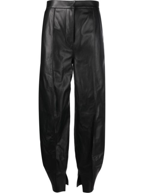 LOEWE leather balloon-leg trousers Women