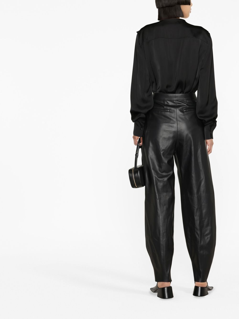 LOEWE leather balloon-leg trousers Women