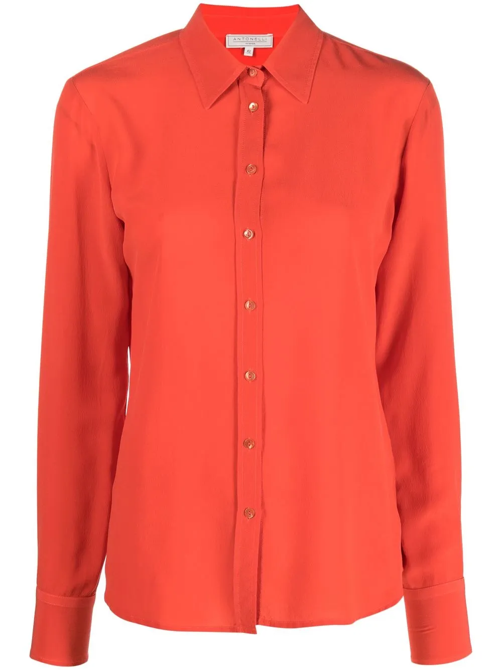 

Antonelli long-sleeve silk shirt - Red