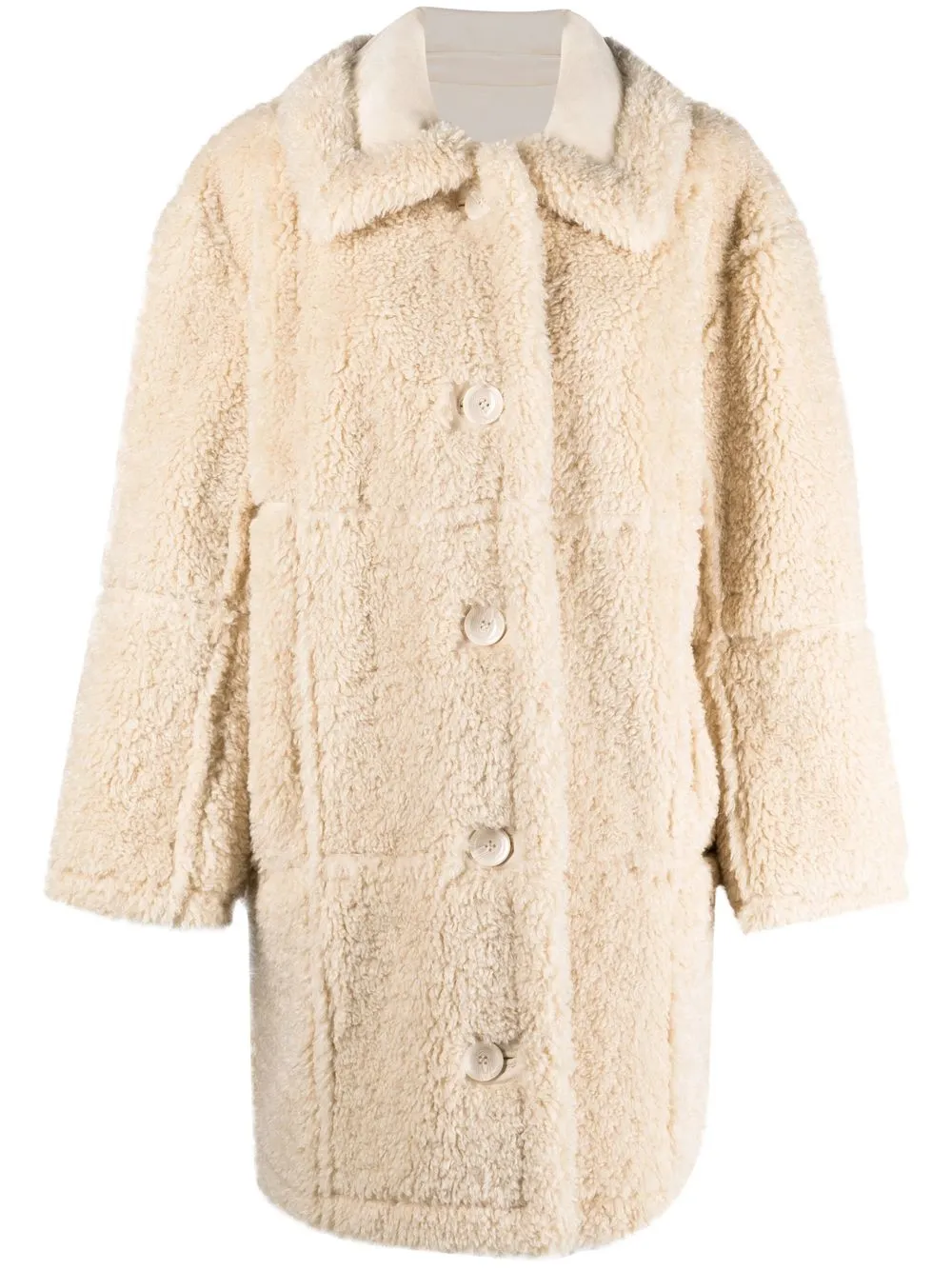 

STAND STUDIO Samira faux-shearling coat - Neutrals