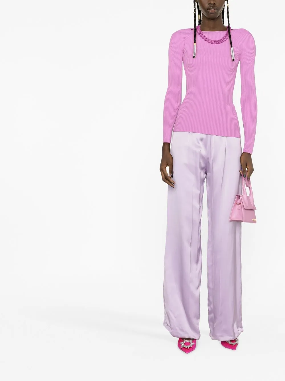Giuseppe Di Morabito Top met open rug - Paars