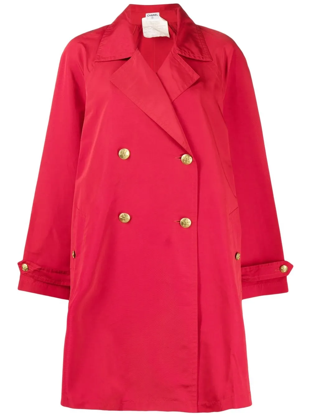 

Chanel Pre-Owned 1990-2000s double-breasted silk coat - Red
